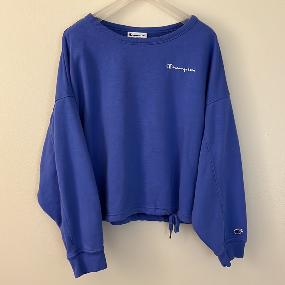 Champion BabyBlue Crop Sweatshirts Women M
